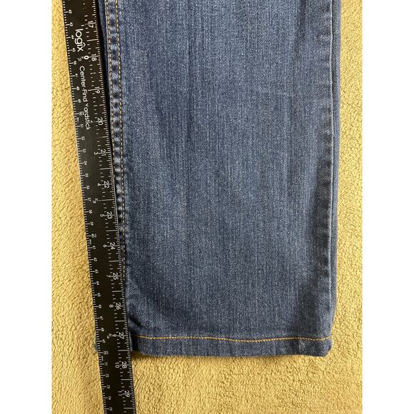 VTG Y2K Anchor Blue Men's Low Rise Slim Stretch Medium Wash Denim Jeans Sz 34x30 - Picture 5 of 11